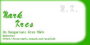 mark kres business card